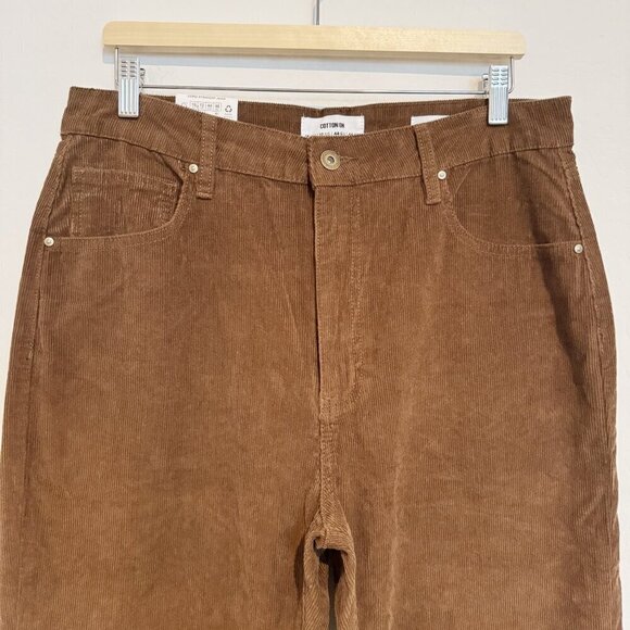 NWT Cotton On Cord Straight Baggy High Rise Jeans Boho Y2K Retro Cottage New 12 - Picture 4 of 12
